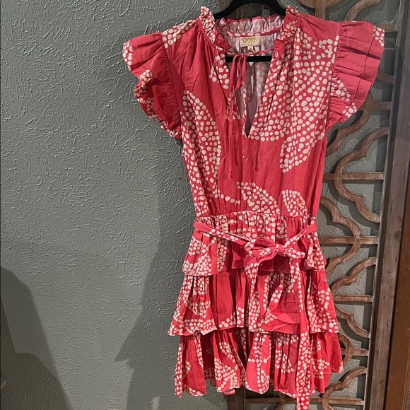 Anthropologie Verb by Pallavi Singhee Boho Cotton Ruffle Mini Dress - Picture 2 of 4